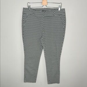 Loft Ann Taylor Marisa Skinny Black and White Ankle Pants